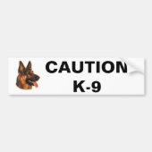 VOORZIENING K-9 BUMPERSTICKER (Voorkant)