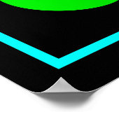 Voorziening met lichtblauwe rand poster (Hoek)