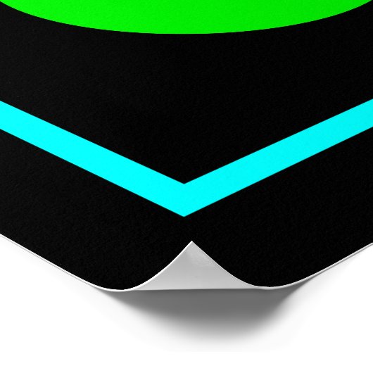 Voorziening met lichtblauwe rand poster (Hoek)