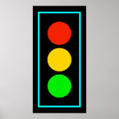 Voorziening met lichtblauwe rand poster (Voorkant)