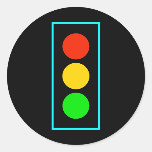 Voorziening met lichtblauwe rand ronde sticker (Voorkant)