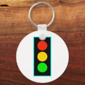 Voorziening met lichtblauwe rand sleutelhanger (Voorkant)