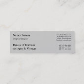 VOORZIENING: SILVER MEDALLIES MINI VISITEKAARTJE (Achterkant)