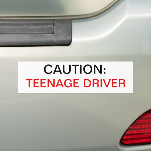 VOORZIENING: TEENAGE DRIVER BUMPERSTICKER (Op auto)