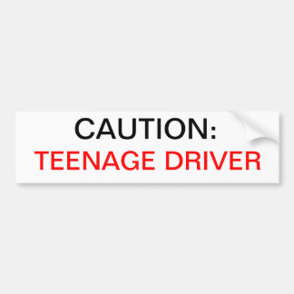 VOORZIENING: TEENAGE DRIVER BUMPERSTICKER