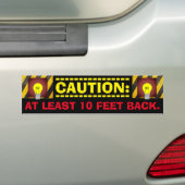 VOORZIENING: Ten minste 10 voet terug. Accidental  Bumpersticker (Op auto)