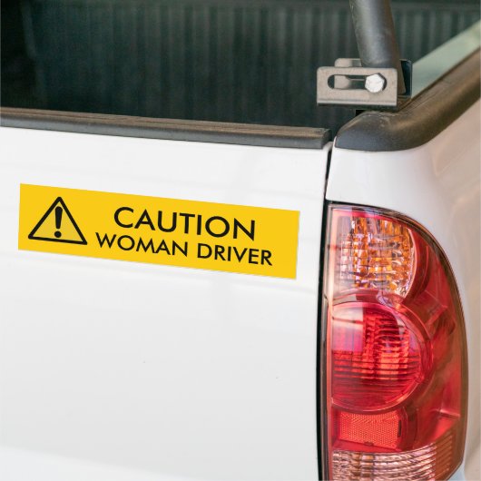 VOORZIENING: VROUW DRIVER BUMPERSTICKER (Op Truck)