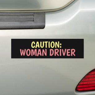 VOORZIENING: VROUWENDRIVER FUNNY-BUMPERSTICKERS BUMPERSTICKER