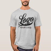 Voorzijde +Achterdruk. Zakelijke logo Grijze Manne T-shirt (Voorkant)