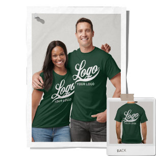 Voorzijde +Achterdruk. Zakelijke logo Groene Manne T-shirt