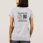 Voorzijde Achterkant Gedrukt Business QR Code & Co T-shirt (Achterkant)