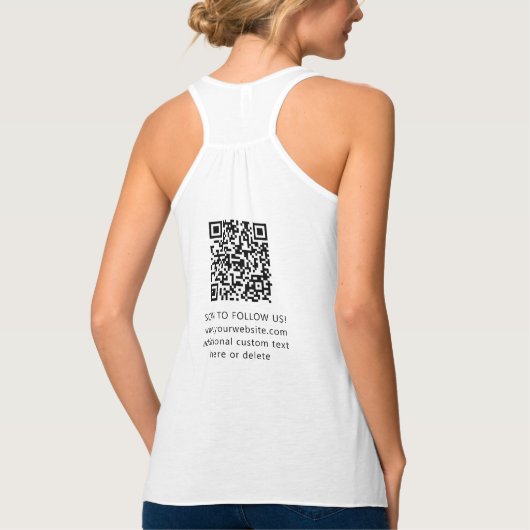 Voorzijde Achterzijde Custom Printed Business Logo Tanktop (Achterkant)