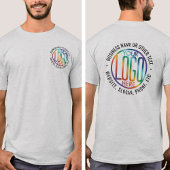 Voorzijde Achterzijde Custom Printed Simple Busine T-shirt