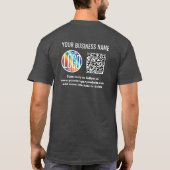 Voorzijde Back Custom Gedrukte QR Code & Logo Busi T-shirt (Achterkant)
