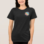 Voorzijde Back Custom Printed Company Logo Busines Tri-Blend Shirt (Voorkant)