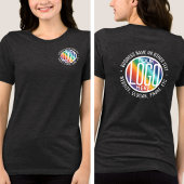 Voorzijde Back Custom Printed Company Logo Busines Tri-Blend Shirt