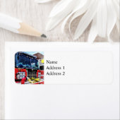 Voorzijde brandwagen met slang etiket (Insitu)