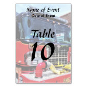 Voorzijde brandwagen met slang kaart (Achterkant)