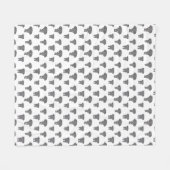 Voorzijde en achterzijde Elephant Pattern African  Fleece Deken (Voorkant (Horizontaal))