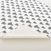 Voorzijde en achterzijde Elephant Pattern African Sherpa Deken (3/4)