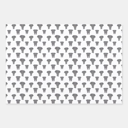 Voorzijde en achterzijde ellephant Patroon Multi C Inpakpapier Vel (Voorkant)