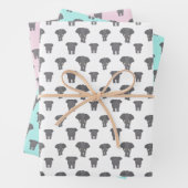 Voorzijde en achterzijde ellephant Patroon Multi C Inpakpapier Vel (In situ)