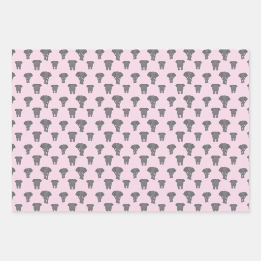 Voorzijde en achterzijde ellephant Patroon Multi C Inpakpapier Vel (Voorkant 3)