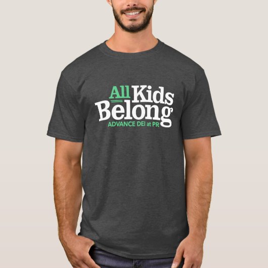 Voorzijde en achterzijde van Charcoal Grey T-shirt (Voorkant)