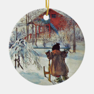 Voorzijde en washuis keramisch ornament