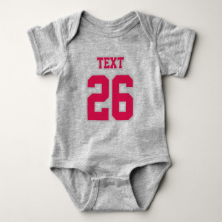 Voorzijde GRIJS WIT CRIMSON Crewneck Football Outf Romper
