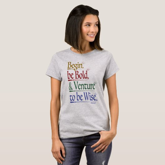 Voorzijde - Magisch Horace Quote Vrouwen T-shirt (Voorkant volledig)