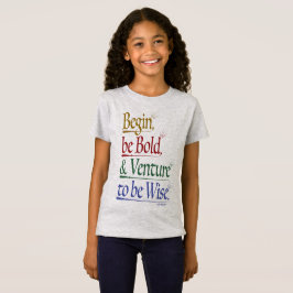 Voorzijde - Magische Horace Quote Meisjes Slim Fit T-shirt