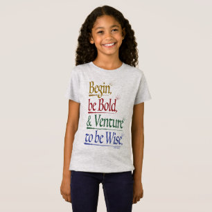 Voorzijde - Magische Horace Quote Meisjes Slim Fit T-shirt