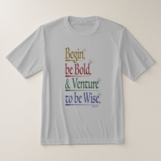 Voorzijde - Magische Horace Quote Sport-Tek Shirt (Laagn)