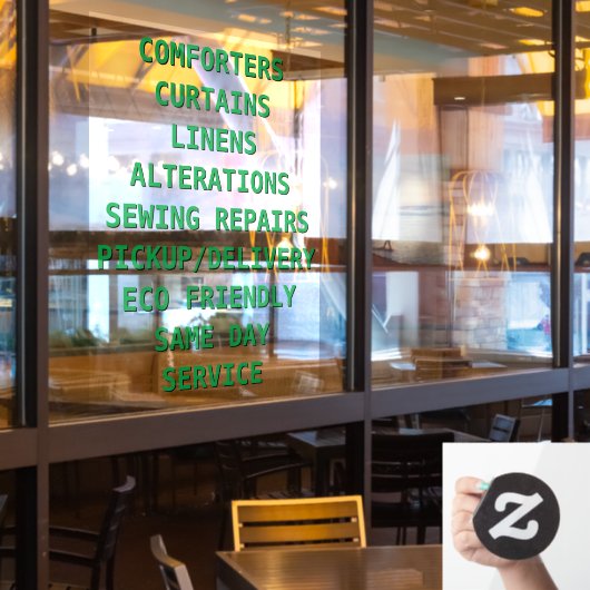 Voorzijde services voor het aanpassen van droog raamsticker (Restaurant Raam)