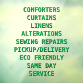 Voorzijde services voor het aanpassen van droog raamsticker (Vel 3)