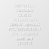 Voorzijde services voor het aanpassen van droog raamsticker (Vel)