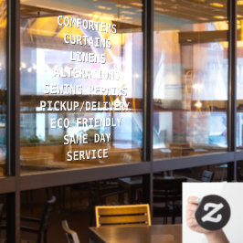 Voorzijde services voor het aanpassen van droog raamsticker