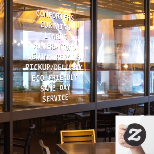 Voorzijde services voor het aanpassen van droog raamsticker (Restaurant Raam)