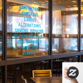 Voorzijde services voor het aanpassen van droog raamsticker