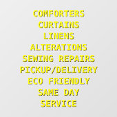 Voorzijde services voor het aanpassen van droog raamsticker (Vel)