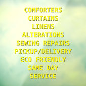 Voorzijde services voor het aanpassen van droog raamsticker (Vel 3)