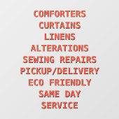 Voorzijde services voor het aanpassen van droog raamsticker (Vel)