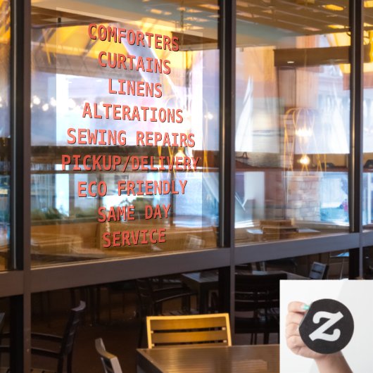 Voorzijde services voor het aanpassen van droog raamsticker (Restaurant Raam)