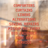 Voorzijde services voor het aanpassen van droog raamsticker (Vel 2)