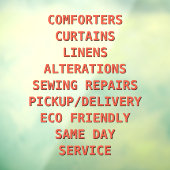 Voorzijde services voor het aanpassen van droog raamsticker (Vel 3)