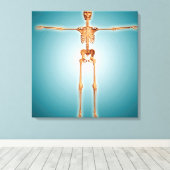 Voorzijde Uitzicht van het skeletstelsel van de me Canvas Afdruk (Insitu (Houten vloer))