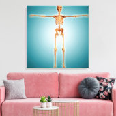 Voorzijde Uitzicht van het skeletstelsel van de me Canvas Afdruk (Insitu (Woonkamer))