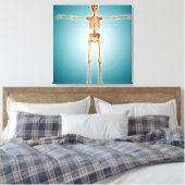 Voorzijde Uitzicht van het skeletstelsel van de me Canvas Afdruk (Insitu (Slaapkamer))