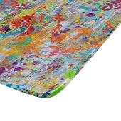 Voorzijde van 6 x 7 deco glas snijboard snijplank (Hoek)